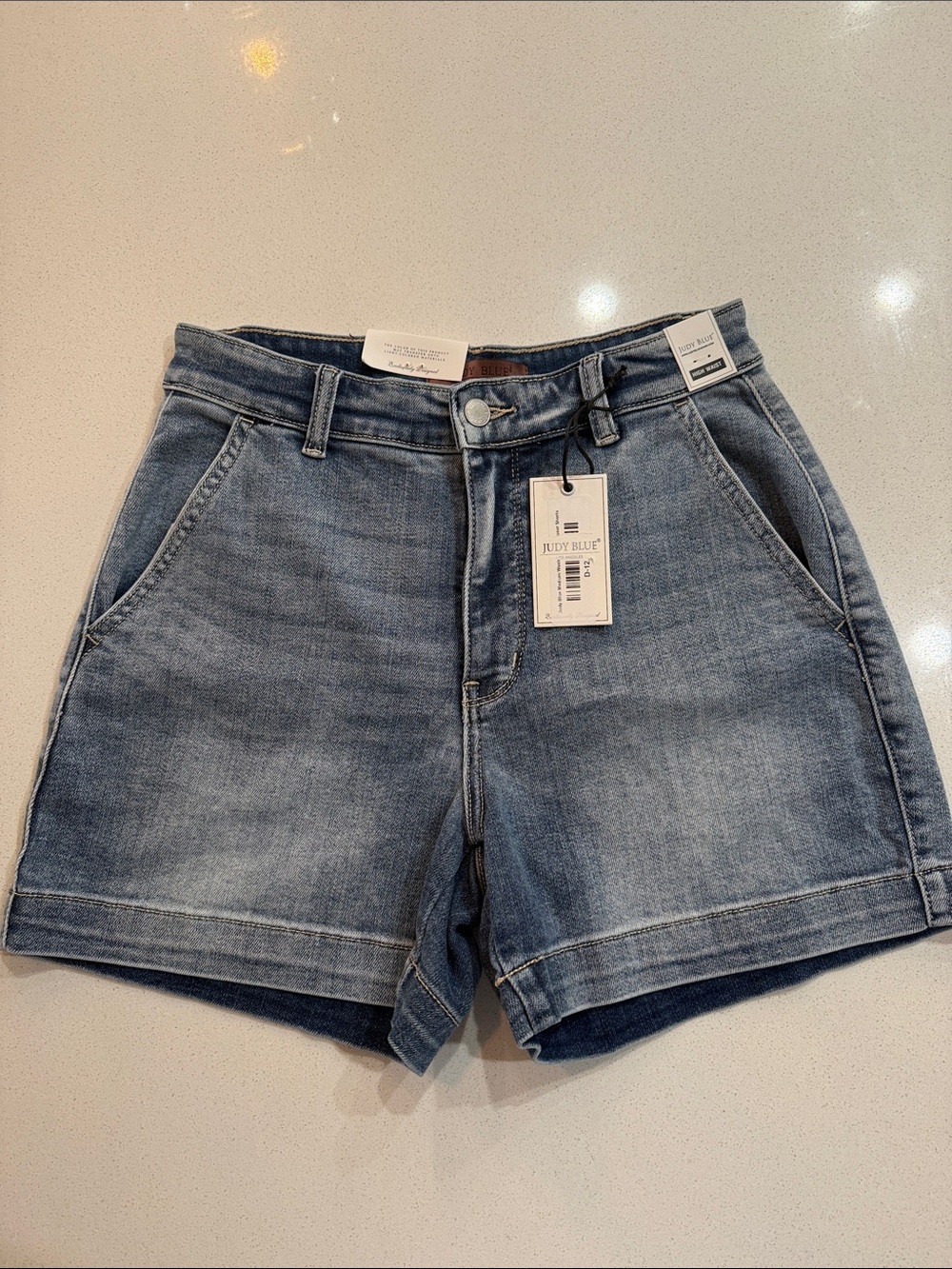 Judy Blue Medium Wash High Waist Denim Shorts Size Medium